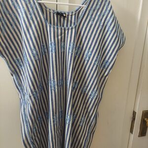 Tuckernuck Striped Blue and Cream Cover Up